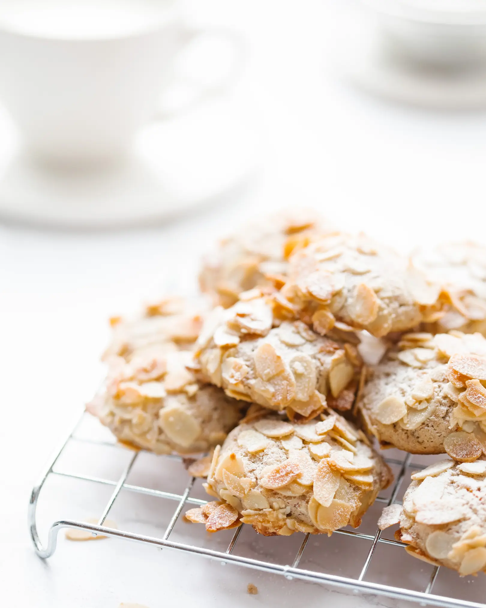 Simple nut-orange cookies on the plate.  Simple nut-orange cookies on the plate. There are nut biscuits on the table on a plate. 